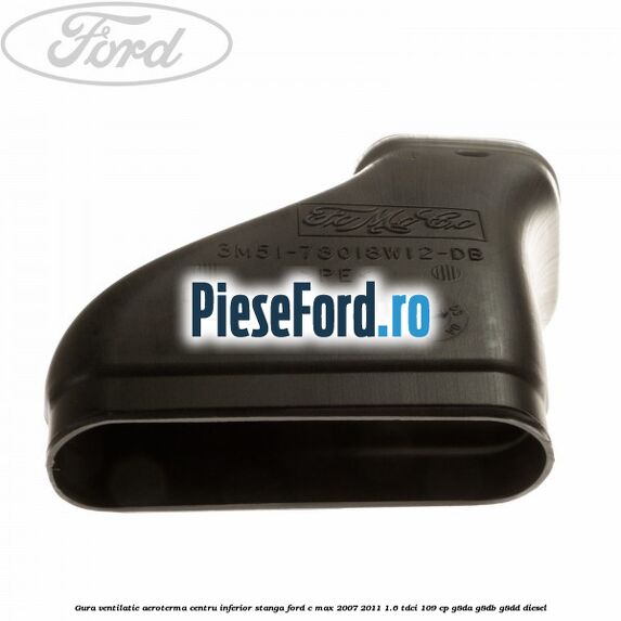 Gura ventilatie aeroterma centru inferior stanga Ford C-Max 2007-2011 1.6 TDCi 109 cp G8DA, G8DB, G8DD diesel