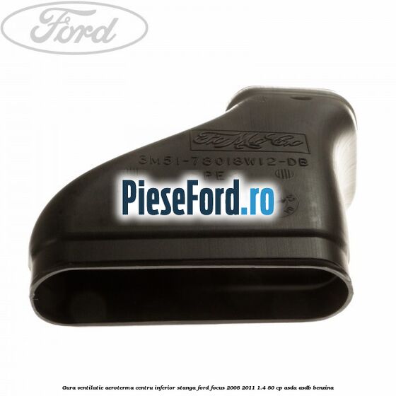 Gura ventilatie aeroterma centru inferior stanga Ford Focus 2008-2011 1.4 80 cp ASDA, ASDB benzina