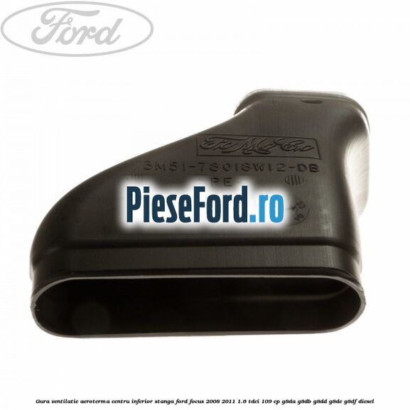 Gura ventilatie aeroterma centru inferior stanga Ford Focus 2008-2011 1.6 TDCi 109 cp G8DA, G8DB, G8DD, G8DE, G8DF diesel