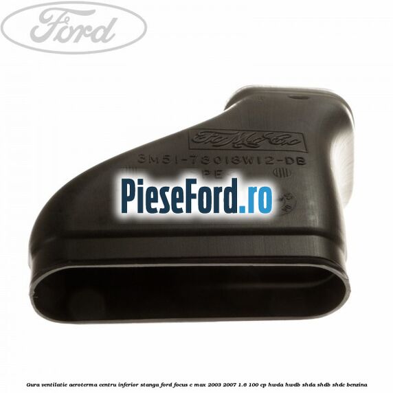 Gura ventilatie aeroterma centru inferior stanga Ford Focus C-Max 2003-2007 1.6 100 cp HWDA, HWDB, SHDA, SHDB, SHDC benzina