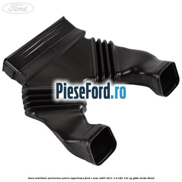 Gura ventilatie aeroterma centru superioara Ford C-Max 2007-2011 1.6 TDCi 101 cp G8DC, MTDA diesel