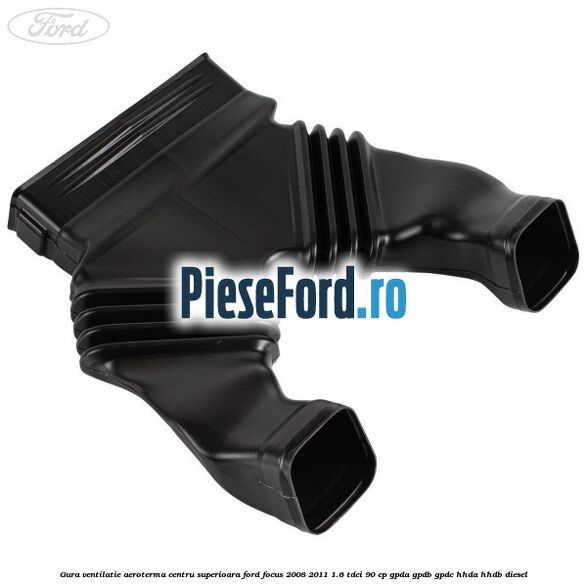 Gura ventilatie aeroterma centru superioara Ford Focus 2008-2011 1.6 TDCi 90 cp Gura ventilatie aeroterma centru superioara Ford Focus 2008-2011 1.6 TDCi 90 cp GPDA, GPDB, GPDC, HHDA, HHDB diesel