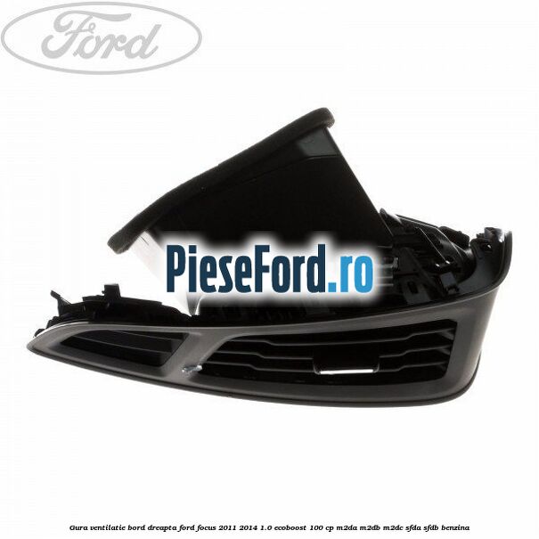 Gura ventilatie bord dreapta Ford Focus 2011-2014 1.0 EcoBoost 100 cp M2DA, M2DB, M2DC, SFDA, SFDB benzina