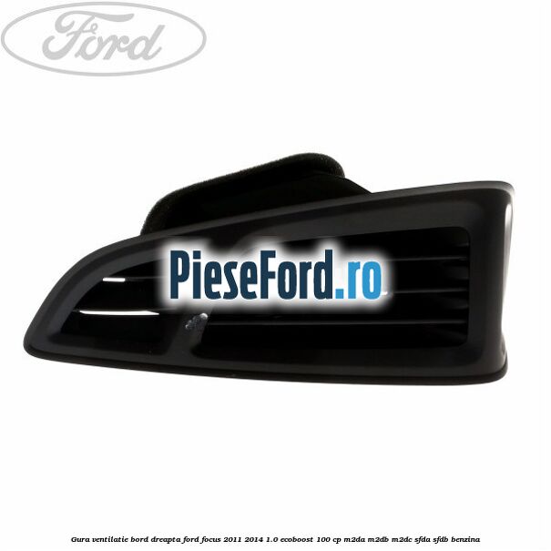 Gura ventilatie bord dreapta Ford Focus 2011-2014 1.0 EcoBoost 100 cp M2DA, M2DB, M2DC, SFDA, SFDB benzina