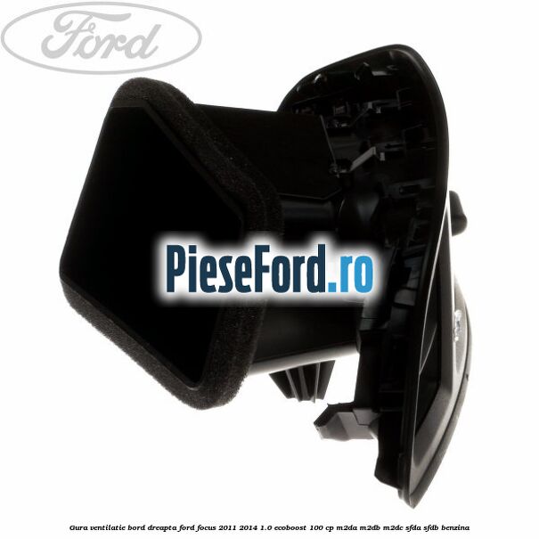 Gura ventilatie bord dreapta Ford Focus 2011-2014 1.0 EcoBoost 100 cp M2DA, M2DB, M2DC, SFDA, SFDB benzina