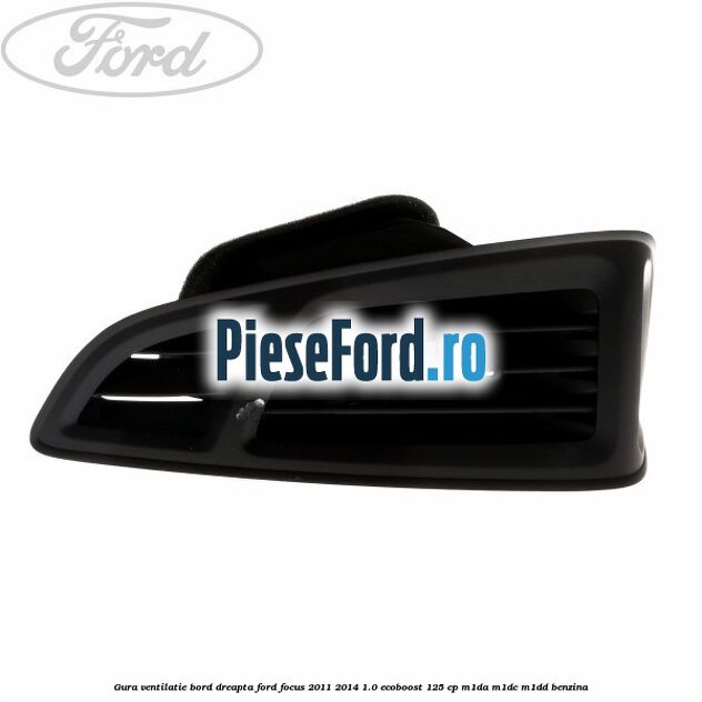 Gura ventilatie bord dreapta Ford Focus 2011-2014 1.0 EcoBoost 125 cp M1DA, M1DC, M1DD benzina