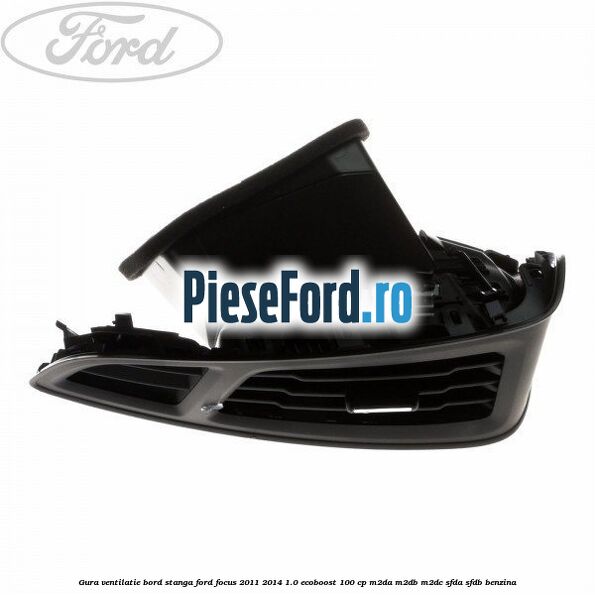Gura ventilatie bord stanga Ford Focus 2011-2014 1.0 EcoBoost 100 cp M2DA, M2DB, M2DC, SFDA, SFDB benzina
