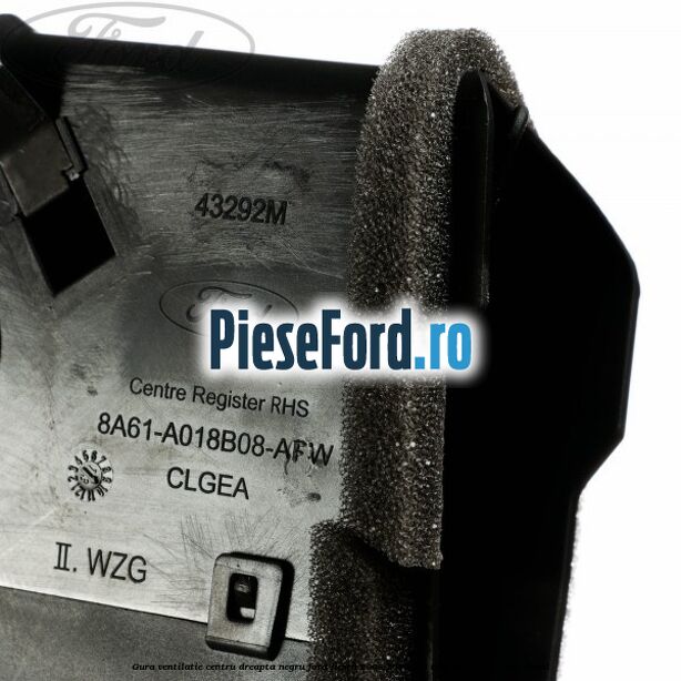 Gura ventilatie centru dreapta, negru Ford Fiesta 2008-2012 1.4 TDCi 68 cp F6JB, F6JD diesel