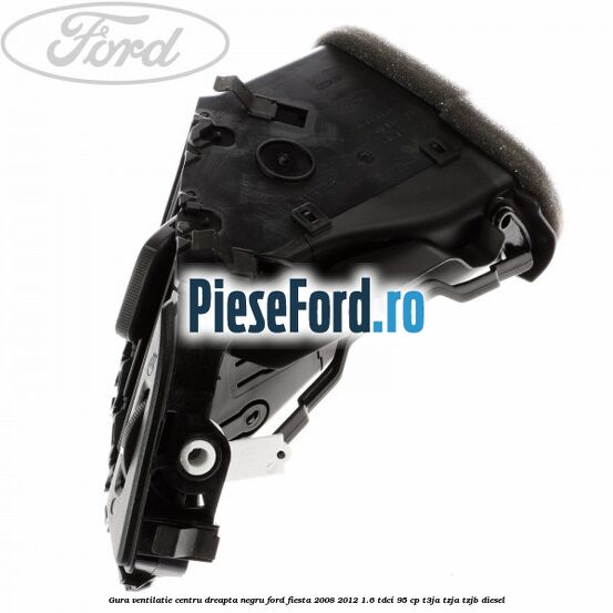 Gura ventilatie centru dreapta, negru Ford Fiesta 2008-2012 1.6 TDCi 95 cp T3JA, TZJA, TZJB diesel
