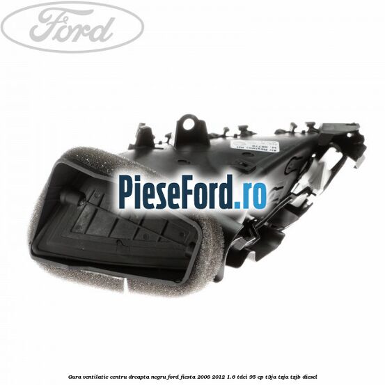 Gura ventilatie centru dreapta, negru Ford Fiesta 2008-2012 1.6 TDCi 95 cp T3JA, TZJA, TZJB diesel