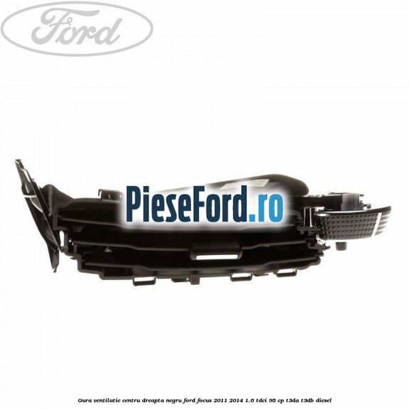 Gura ventilatie centru dreapta, negru Ford Focus 2011-2014 1.6 TDCi 95 cp T3DA, T3DB diesel