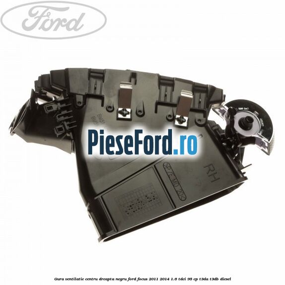 Gura ventilatie centru dreapta, negru Ford Focus 2011-2014 1.6 TDCi 95 cp T3DA, T3DB diesel