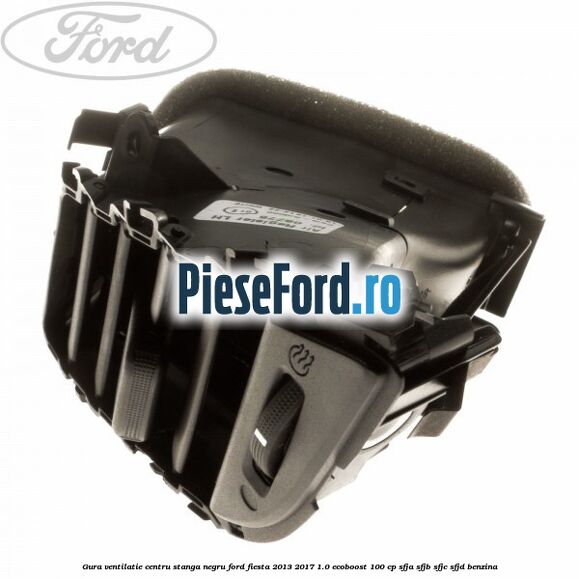 Gura ventilatie centru stanga, negru Ford Fiesta 2013-2017 1.0 EcoBoost 100 cp SFJA, SFJB, SFJC, SFJD benzina
