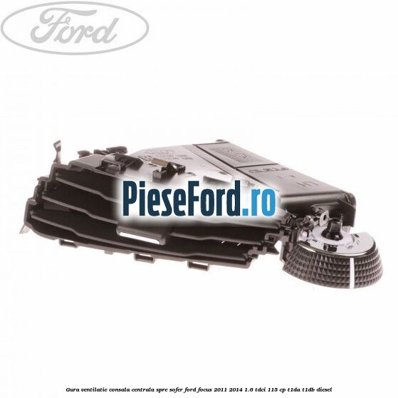 Gura ventilatie consala centrala, spre sofer Ford Focus 2011-2014 1.6 TDCi 115 cp T1DA, T1DB diesel