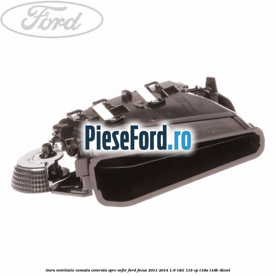 Gura ventilatie consala centrala, spre sofer Ford Focus 2011-2014 1.6 TDCi 115 cp T1DA, T1DB diesel