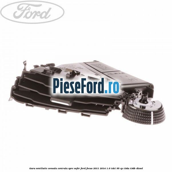 Gura ventilatie consala centrala, spre sofer Ford Focus 2011-2014 1.6 TDCi 95 cp T3DA, T3DB diesel