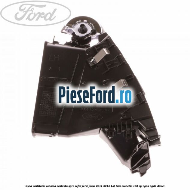 Gura ventilatie consala centrala, spre sofer Ford Focus 2011-2014 1.6 TDCi ECOnetic 105 cp NGDA, NGDB diesel