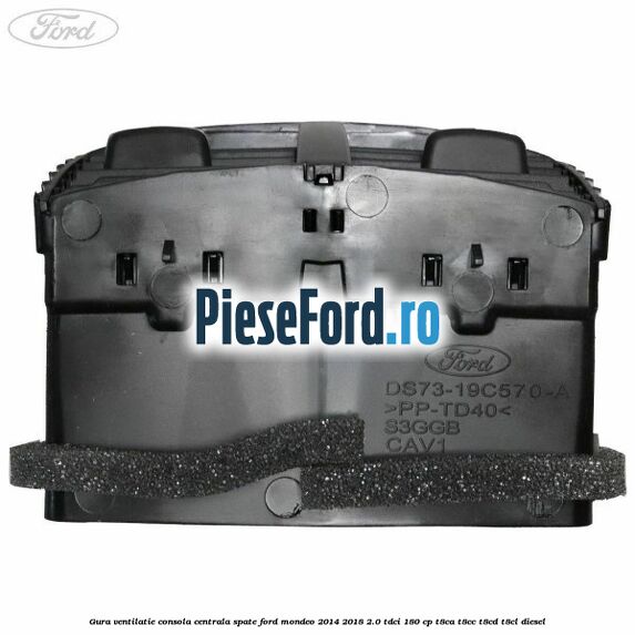 Gura ventilatie consola centrala spate Ford Mondeo 2014-2018 2.0 TDCi 180 cp T8CA, T8CC, T8CD, T8CL diesel