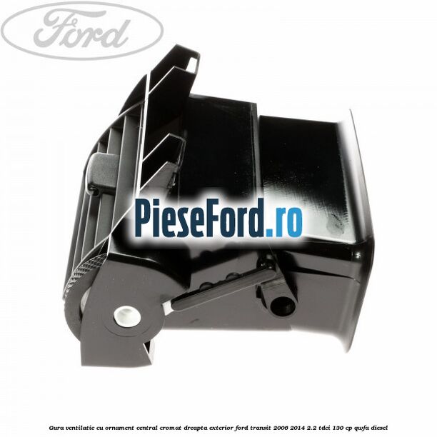 Gura ventilatie, cu ornament central cromat dreapta exterior Ford Transit 2006-2014 2.2 TDCi 130 cp QWFA diesel