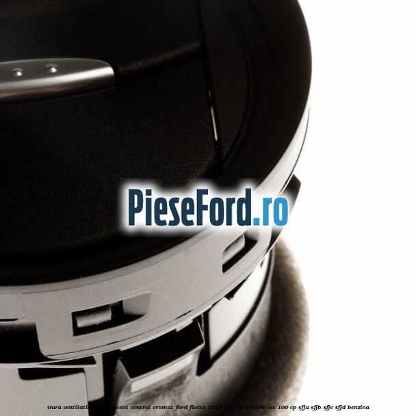 Gura ventilatie, cu ornament central cromat Ford Fiesta 2013-2017 1.0 EcoBoost 100 cp SFJA, SFJB, SFJC, SFJD benzina