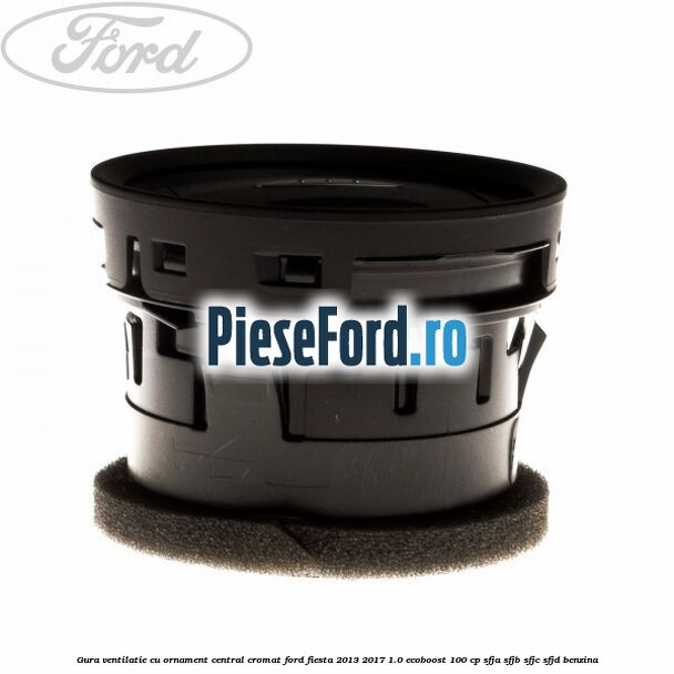 Gura ventilatie, cu ornament central cromat Ford Fiesta 2013-2017 1.0 EcoBoost 100 cp SFJA, SFJB, SFJC, SFJD benzina