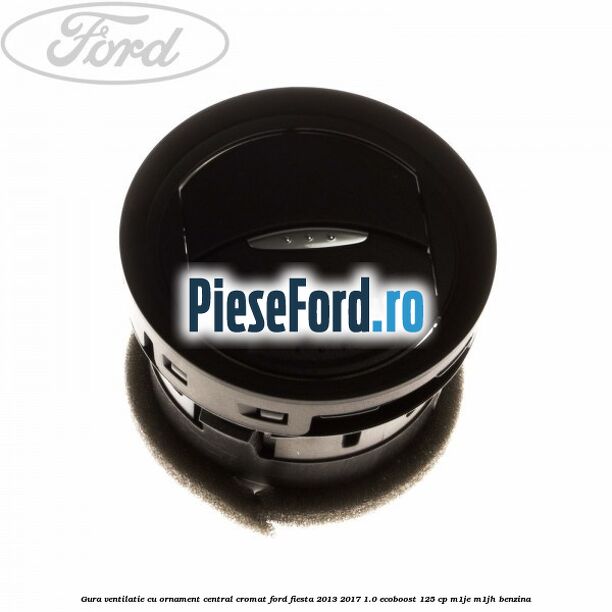 Gura ventilatie, cu ornament central cromat Ford Fiesta 2013-2017 1.0 EcoBoost 125 cp M1JE, M1JH benzina