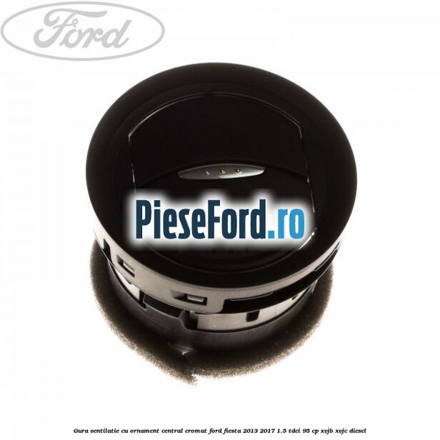 Gura ventilatie, cu ornament central cromat Ford Fiesta 2013-2017 1.5 TDCi 95 cp XVJB, XVJC diesel