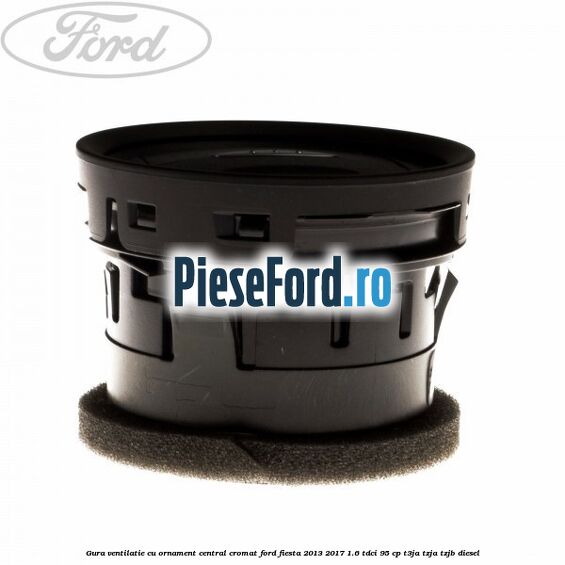 Gura ventilatie, cu ornament central cromat Ford Fiesta 2013-2017 1.6 TDCi 95 cp T3JA, TZJA, TZJB diesel