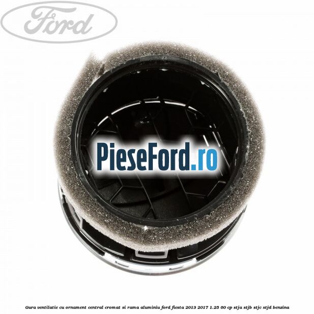 Gura ventilatie, cu ornament central cromat si rama aluminiu Ford Fiesta 2013-2017 1.25 60 cp STJA, STJB, STJC, STJD benzina