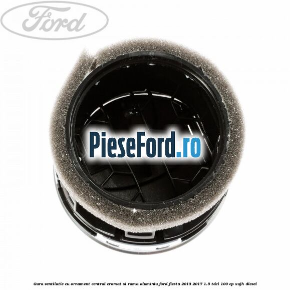 Gura ventilatie, cu ornament central cromat si rama aluminiu Ford Fiesta 2013-2017 1.5 TDCi 100 cp XUJH diesel
