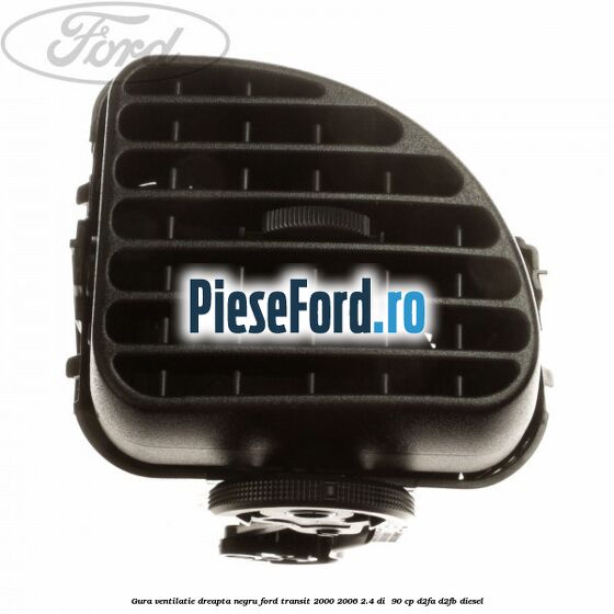 Gura ventilatie dreapta, negru Ford Transit 2000-2006 2.4 DI  90 cp D2FA, D2FB diesel