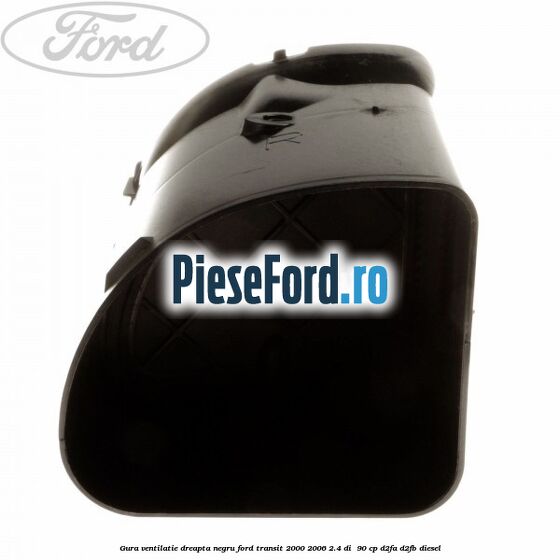 Gura ventilatie dreapta, negru Ford Transit 2000-2006 2.4 DI  90 cp D2FA, D2FB diesel