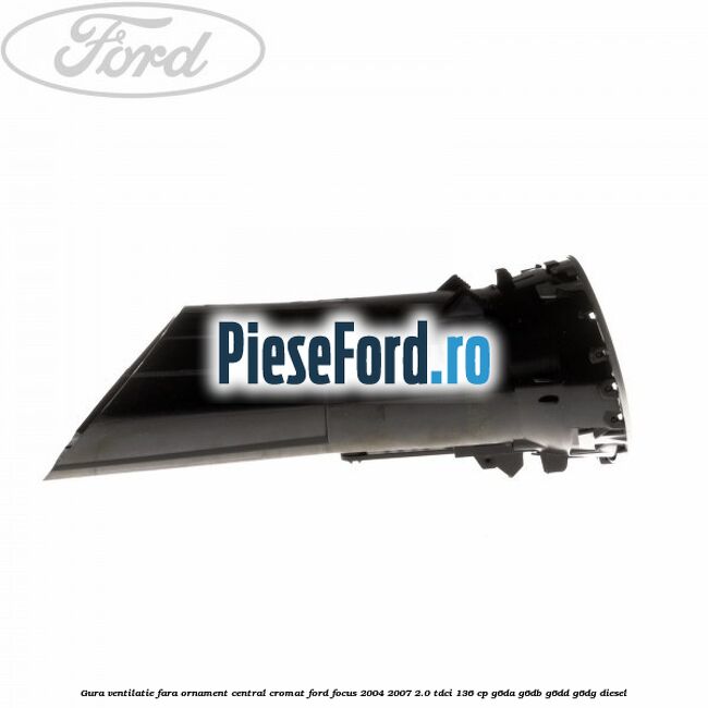Gura ventilatie, fara ornament central cromat Ford Focus 2004-2007 2.0 TDCi 136 cp G6DA, G6DB, G6DD, G6DG diesel
