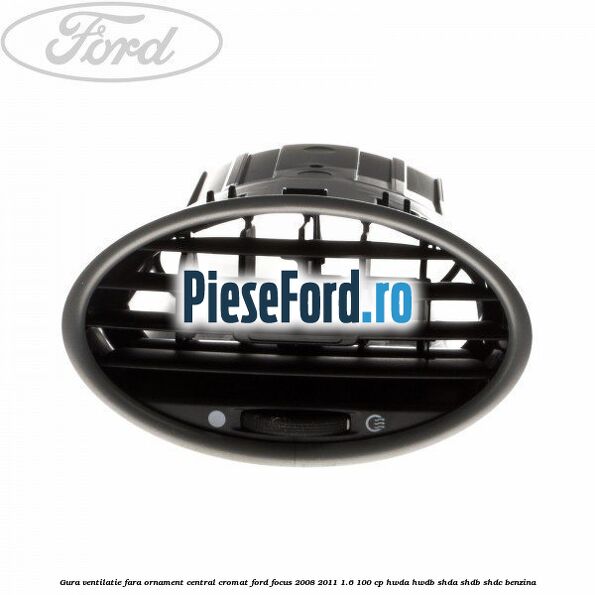 Gura ventilatie, fara ornament central cromat Ford Focus 2008-2011 1.6 100 cp HWDA, HWDB, SHDA, SHDB, SHDC benzina