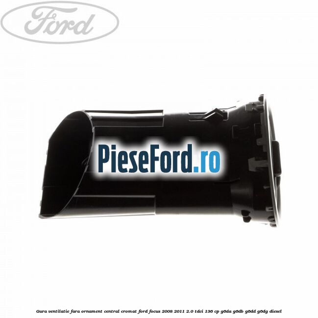 Gura ventilatie, fara ornament central cromat Ford Focus 2008-2011 2.0 TDCi 136 cp G6DA, G6DB, G6DD, G6DG diesel