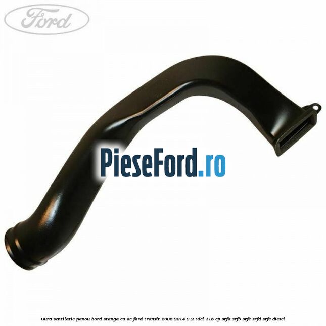 Gura ventilatie panou bord stanga cu AC Ford Transit 2006-2014 2.2 TDCi 115 cp SRFA, SRFB, SRFC, SRFD, SRFE diesel