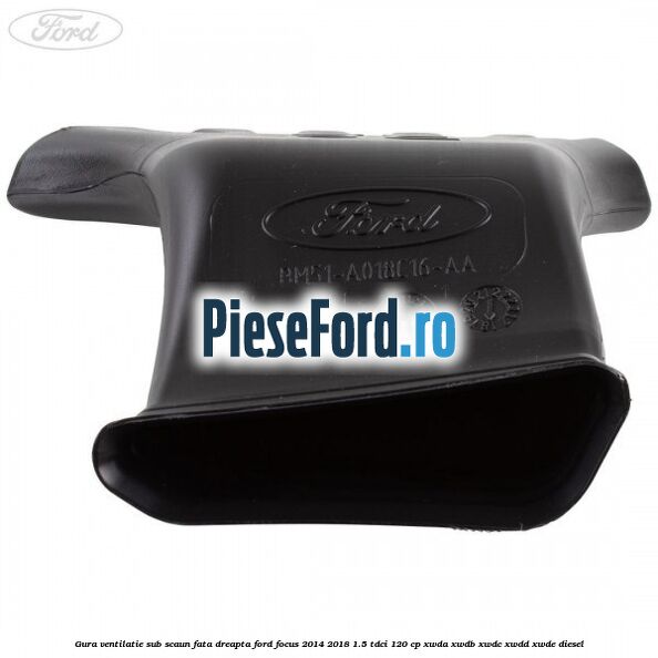 Gura ventilatie sub scaun fata dreapta Ford Focus 2014-2018 1.5 TDCi 120 cp XWDA, XWDB, XWDC, XWDD, XWDE diesel