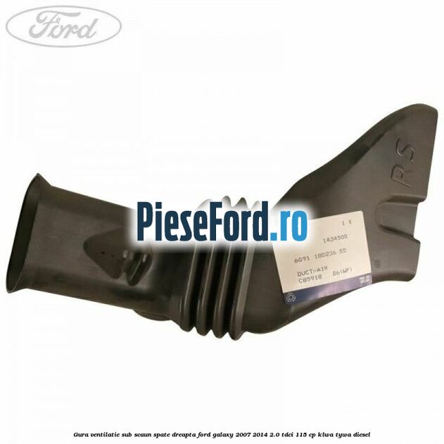 Gura ventilatie sub scaun spate dreapta Ford Galaxy 2007-2014 2.0 TDCi 115 cp KLWA, TYWA diesel