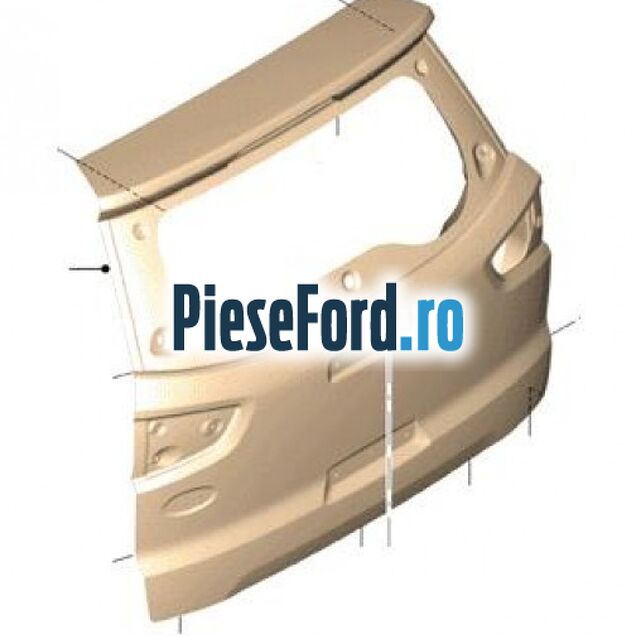Hayon batant model cu roata rezerva exterioara Ford EcoSport 2013-2018 1.0 EcoBoost 140 cp YYJD, YYJF benzina