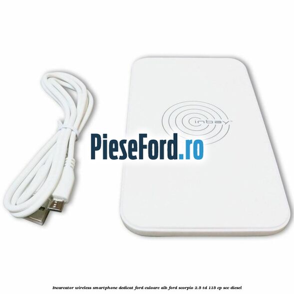 Incarcator wireless smartphone dedicat Ford culoare alb Ford Scorpio 2.5 TD 115 cp SCC diesel