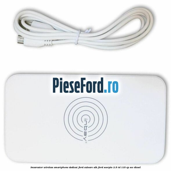 Incarcator wireless smartphone dedicat Ford culoare alb Ford Scorpio 2.5 TD 115 cp SCC diesel