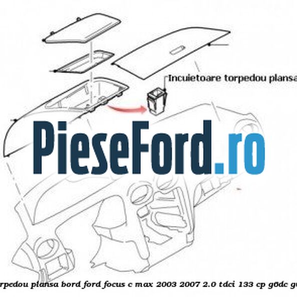 Incuietoare torpedou plansa bord Ford Focus C-Max 2003-2007 2.0 TDCi 133 cp G6DC, G6DE, G6DF diesel