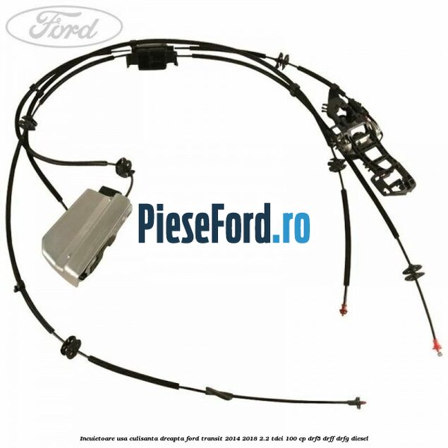 Incuietoare usa culisanta dreapta Ford Transit 2014-2018 2.2 TDCi 100 cp DRF5, DRFF, DRFG diesel