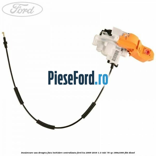 Incuietoare usa dreapta fata inchidere centralizata Ford Ka 2009-2016 1.3 TDCi 75 cp 169A1000, FD4 diesel