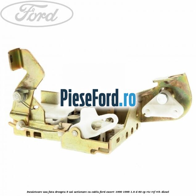 Incuietoare usa fata dreapta 5 usi actionare cu cablu Ford Escort 1990-1995 1.8 D 60 cp RTE, RTF, RTH diesel
