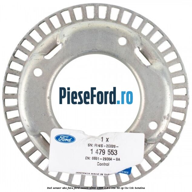 Inel senzor ABS fata Ford Escort 1990-1995 1.6 i 16V 90 cp L1E, L1K benzina