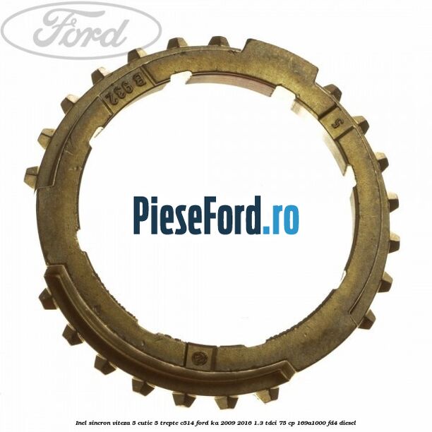 Inel sincron viteza 5 cutie 5 trepte C514 Ford Ka 2009-2016 1.3 TDCi 75 cp 169A1000, FD4 diesel
