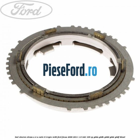 Inel sincron viteza a 4-a, cutie 6 trepte M66 Ford Focus 2008-2011 1.6 TDCi 109 cp G8DA, G8DB, G8DD, G8DE, G8DF diesel
