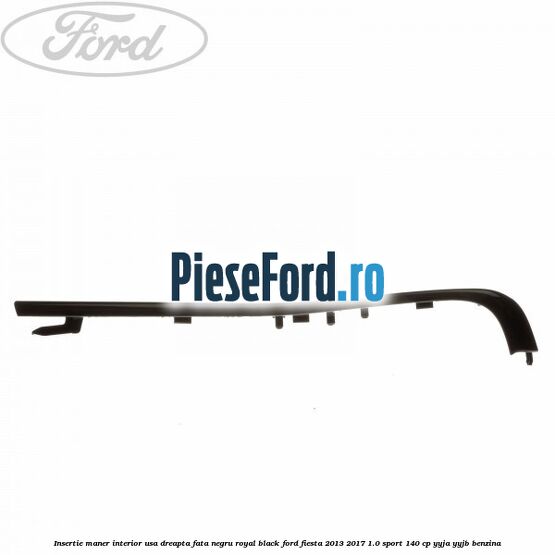 Insertie maner interior usa dreapta fata negru royal black Ford Fiesta 2013-2017 1.0 Sport 140 cp YYJA, YYJB benzina