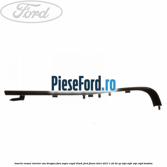 Insertie maner interior usa dreapta fata negru royal black Ford Fiesta 2013-2017 1.25 82 cp SNJA, SNJB, SNJC, SNJD benzina